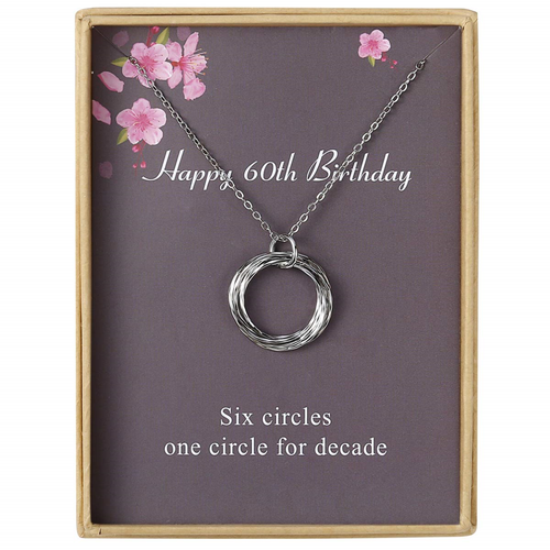 Women Necklace Circles Pendant Necklace 