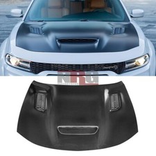 For 2015-2022 Dodge Charger Redeye Look Aluminum Hood Functional 3 Vented Bezels