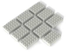 10 ladrillos LEGO 4x6 tachuelas (lote, casa, castillo, pared, base, edificio, bloque, ladrillo, piso)
