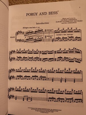 Porgy and Bess Vocal Score Copyright 1962 | eBay