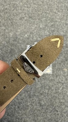 ORIGINAL TAG Heuer 20 mm braunes Wildleder Lederband Armband Dornschließe