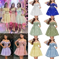 Short Homecoming Dress for Teens Off Shoulder Sparkly Beaded Cocktail Dress