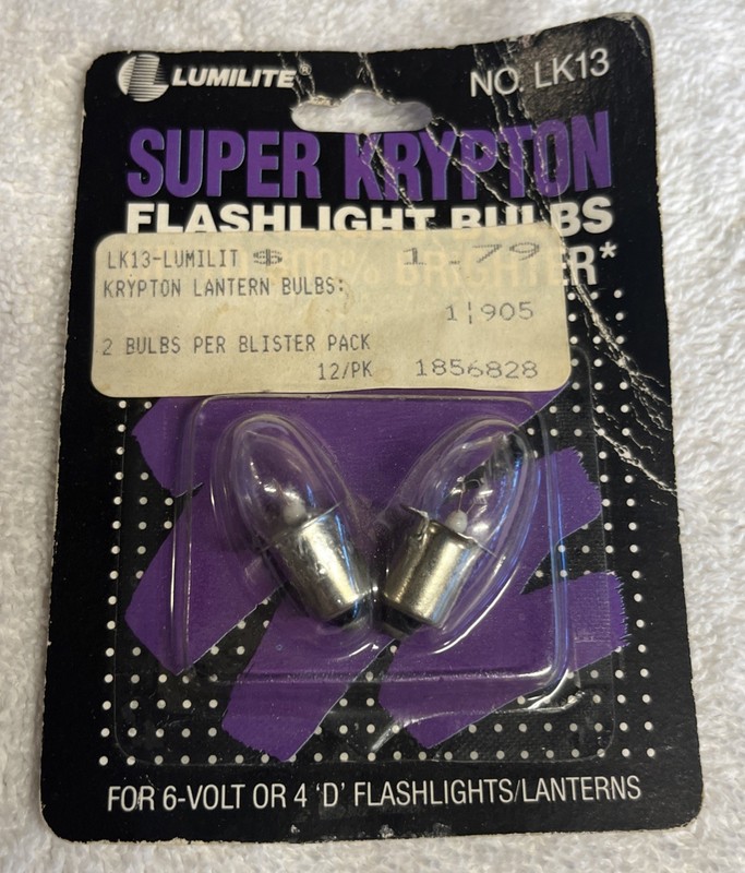Lumilite Super Krypton Flashlight Bulbs Pk Of 2 #LK13
