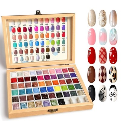 57 Colors Ombre Nail Gel Polish Kit with Sponge Tools - Gradient Painting & Fren