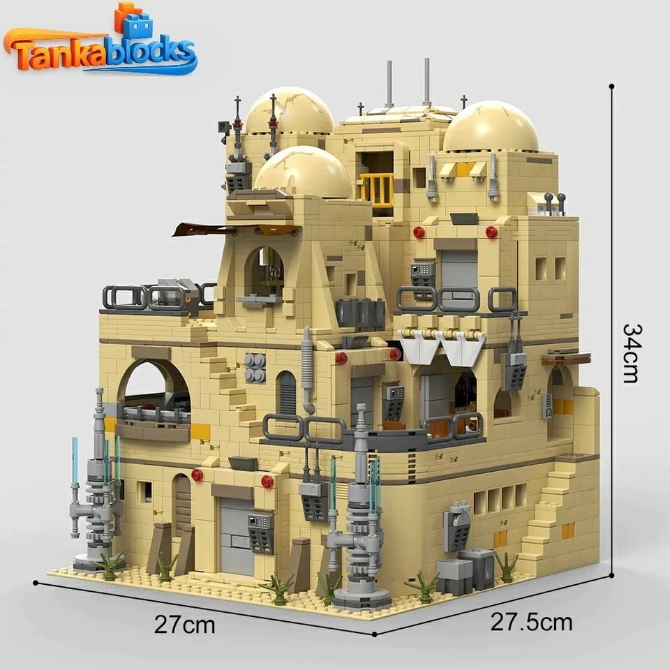 MOC Spaceport  Mos Eisley Cantina Modular Building Blocks Set, Sci-Fi Bricks Toy - Image 2 of 4
