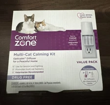 For Comfort Zone Cat Calming Diffuser Kit 3 Diffusers 6 Pheromene Refills