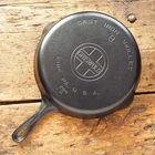 Vintage GRISWOLD Cast Iron SKILLET Frying Pan # 8 LARGE BLOCK LOGO - Ironspoon