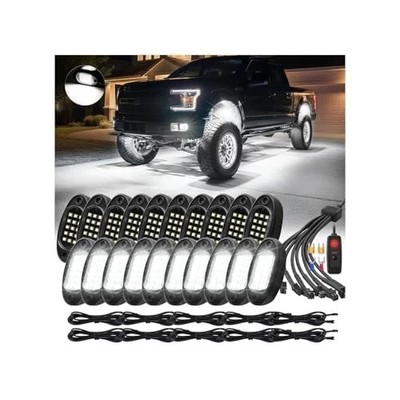 20Pods All Pure White LED Rock Lights Full Kit Plug and Play & 20Pods Pre Wired