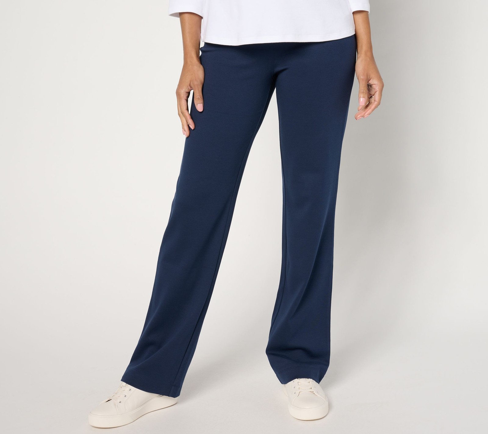 Isaac Mizrahi Live! Women's Pants Sz 3XL Tall Essentials Pima Flex Blue A657453