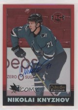 2020-21 O-Pee-Chee Platinum Retro Rookies Rainbow Red Nikolai Knyzhov Auto 06h3
