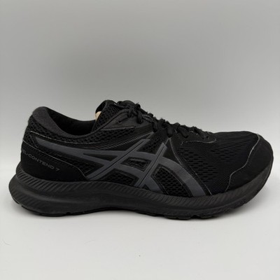Asics Gel Contend 7 Shoes Mens Size 10.5 Black Extra Wide Running 1011B039