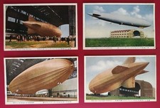 USS Los Angeles ZR-3 Postcard 4pcs German Airship LZ126 Zeppelin 1920s