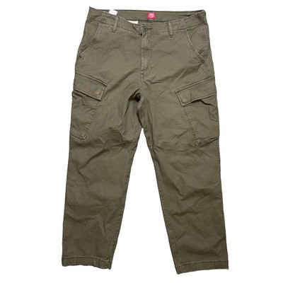 Levi's XX Chino Straight Cargo Pants  Olive Green Stretch Mens 36X29