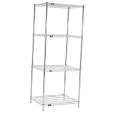  Adjustable Wire 4 Tier, Commercial Dry Storage Rack, 24"x30"x86" Shelving Unit