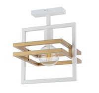 Deckenleuchte Wohnzimmer Weiß Gold E27 B:26 Cm Quadratische Decken Lampe Flur