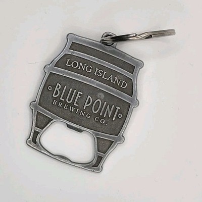 Blue Point Brewing Co. Long Island Metal Beer Bottle Opener Keychain Breweriana