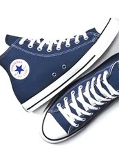Converse Chuck Taylor All Star High Navy Blue Unisex Women 9, Men 7