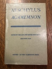 Aeschylus, & Denniston & Page (eds) Agamemnon 1972 HC/DJ Oxford Classical GREEK