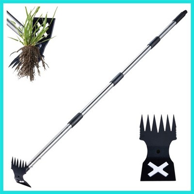 Weed Puller Tool with Long Handle - 60'' Manual Weeder Remover Tool, 2 in 1 Ha...