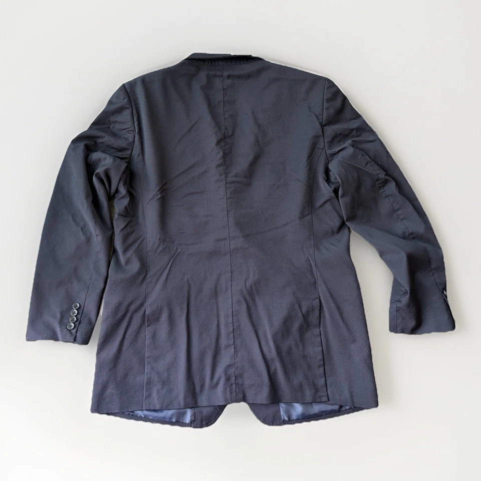 Abrigo deportivo bonobos de lana ajustado para hombre talla 48L azul marino Foto 2 de 4