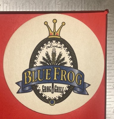 Blue Frog GROG & GRILL  Shanghai, China 4 INCH ROUND  BEER COASTER
