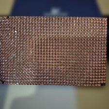 Swarovski Pink Crystal Business Card Holder with Glitter accents