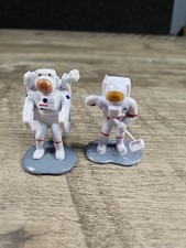 Set of 2 Mini Astronaut NASA Space Men PVC Figurers Cake Topper