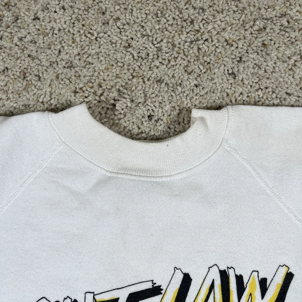 Moletom vintage anos 90 Outlaw Speedway Racing XL Hanes EUA ponto único Moto - Imagem 4 de 4