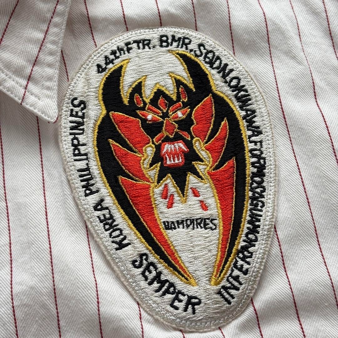 BUZZ RICKSONS Herringbone Striped Work Shirt Size… - image 4