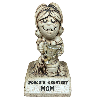 Vintage Paula ''World's Greatest Mom'' Statue 5'' Figurine W135 Trophy 1970