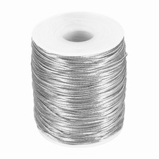 1mm Metallic Elastic Cords,Silver Tone, 109 Yards Each