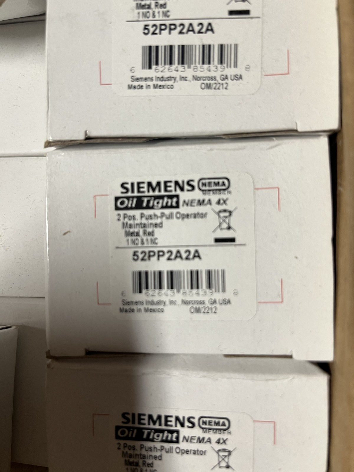 Siemens 52Pp2a2a Push Button Operator NEW IN BOX