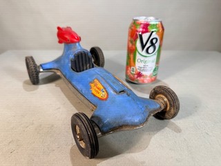 Vintage Cox Thimble Drome Blue Prop Rod Tether Car Model Body Chassis & Wheels