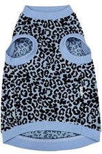 Kotomoda Cat T-Shirt Blue Leopard Velour for Sphynx and Hairless   Small