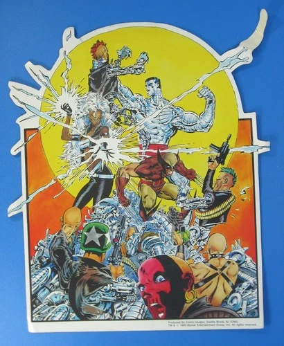 X-Men Mega Sticker 8" x 10.5" Comic Images Vintage 1990 Uncanny Silvestri Marvel