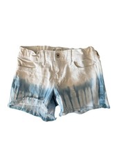 Abercrombie Kids Mid Rise Midi Shorts Girls 9/10 White Cutoff Denim Shorts
