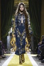 ROBERTO CAVALLI A/W 16 silk printed open fron...