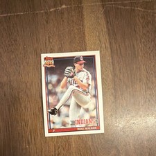 Topps 1991 Mike Walker #593 Cleveland Indians Baseball Base Missing 90 Canton, …