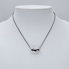 TIFFANY  Co. Elsa Peretti Bean Design Pendant Necklace in Sterling Silver