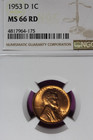 1953 D NGC 1C MS66RD LINCOLN WHEAT CENT #B52483 — photo 1
