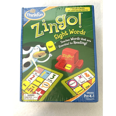 ThinkFun Zingo Sight Words Game New Sealed Educational Reading Pre-K to 1st