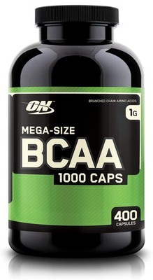 Optimum Nutrition BCAA 1000mg Capsules - 400 Caps, 200 Svgs. - Exp. 04/27
