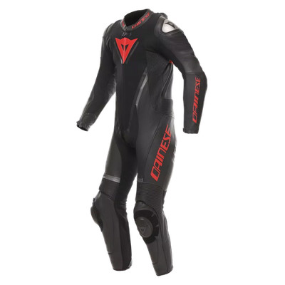 Dainese Demon Sprint 1tlg. Lederkombi, schwarz-rot, Gr. 48