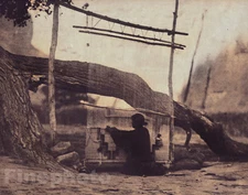 1900/72 EDWARD CURTIS Native American Indian Navajo Woman Weaving Loom Photo Art