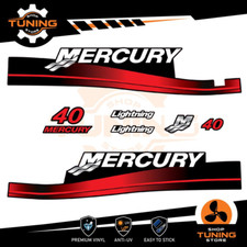 Kit Adesivi Motore Marino Fuoribordo Mercury 40 cv 2T versione Lightining ELPTO