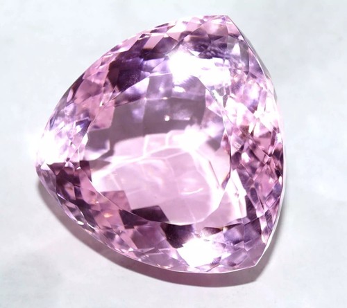 Certified 1001.35 Ct Natural Pink Topaz Trillion Cut AAA+ Loose Gemstone - Picture 7 of 10