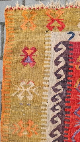 Antique Geometric rug, Rare finds, antique baho home rug, rustic home decor - Picture 2 of 7