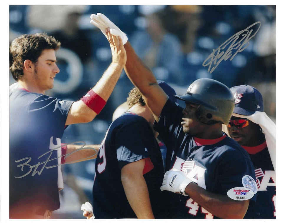 Brandon Wood & Howie Kendrick Signed 8x10 Baseball Photo (PSA Rookie Graph COA) - Image 2 of 4