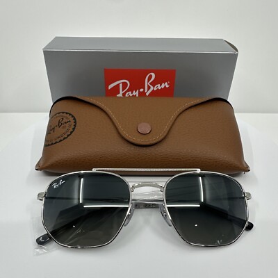New Ray Ban Sunglasses RB 3707 003/71 Silver w/ Grey Gradient Lenses  54-20mm