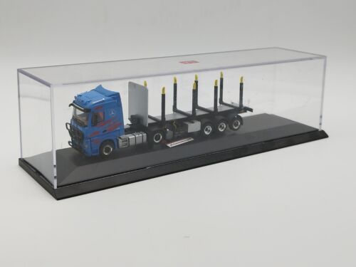 Modellino vetrina acrilica 1:87 Herpa H0 Mercedes Actros trasporto legno fatto a mano - Foto 10 di 10